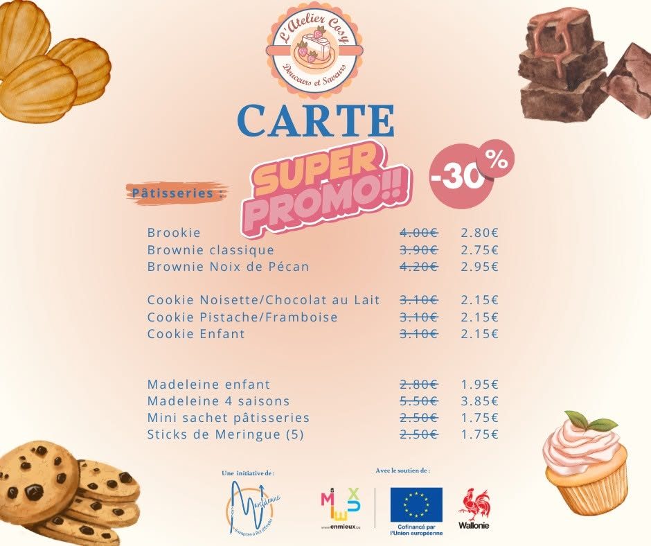 Carte pâtisseries